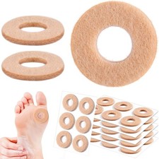 30 Pcs Felt Callus Pads Callus Cushions for Bottom of Foot Round Corn Pads Adhes