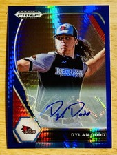 2021 Panini Prizm Draft Picks DYLAN DODD Hyper Blue and Carolina Auto RC #PDP96