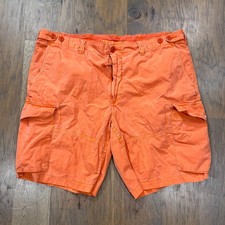 Vintage Polo Ralph Lauren Shorts Mens 44T Orange Military Fatigues Cargo Pockets
