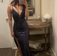 Navy Blue Prom Dress