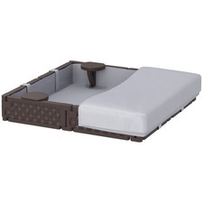 Kids Sandbox with Cover, 4 Corner Seats, Bottom Liner for Backyard, Garden, Outd