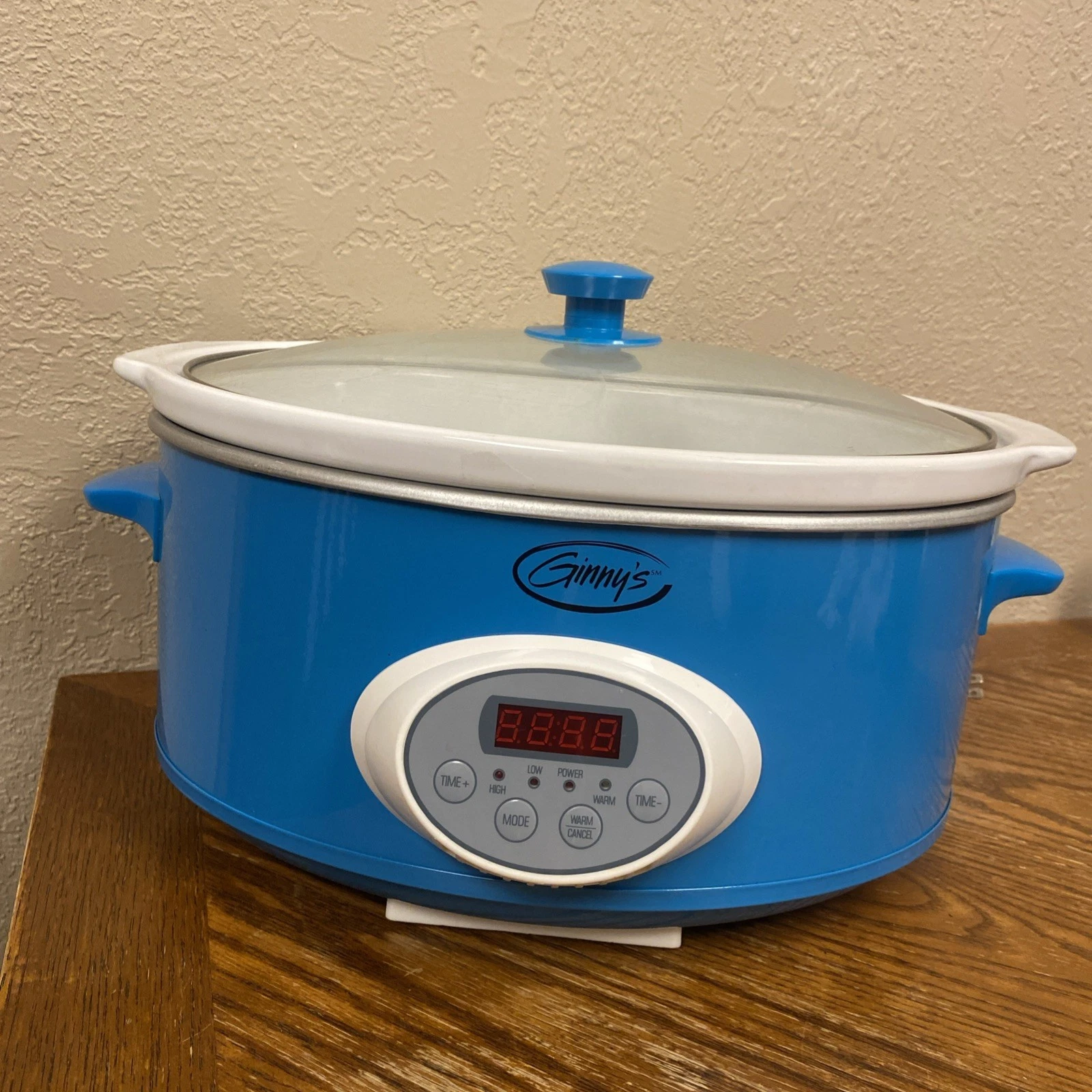 Ginny’s Slow Cooker Crock Pot 6.5qt Programmable Blue YDE-807 NICE