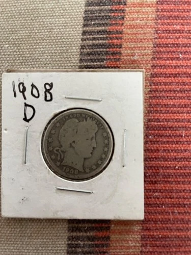 1908-D Barber Quarter