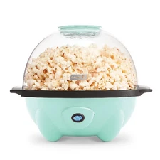 Dash 4.5 Qt. Stirring Electric Popcorn Popper with Lid for Serving Bowl