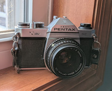 Pentax K1000 SE Silver 35mm SLR Film Camera w/ SMC Pentax 50mm f/2 Lens WORKING