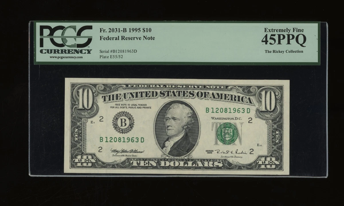 25+ Circulated $10 1995 US Small Size Paper Money Notes for sale