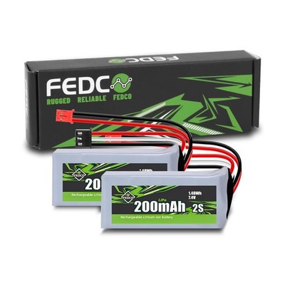 SCX30 2S Lipo Rechargeable 7.4V 200mAh RC Battery USB Charged 4V Lipoly Cell