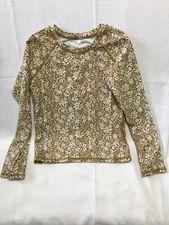 Rylee And Cru Swim Shirt rash guard Swim Girls Size 8-9 years floral