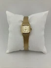 Vtg Seiko Ladies 16mm Watch Gold Tone Safety Chain 6.75" 5421-5029 - RUNS