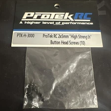 Protek Rc 2x5mm High Strength Button Head Screws (10) New PTK-H-3000 - New