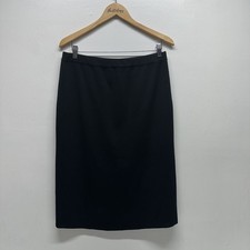 Ming Wang Pencil Skirt Pull On Stretch Knit Acrylic Career Capsule Black Medium