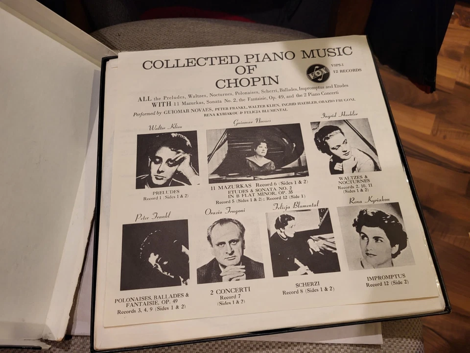 CHOPIN PIANO MUSIC 12LP BOX SET VOX VSPS-1 NM VINYL VG BOX ALL INSERTS RARE Foto 3 de 4