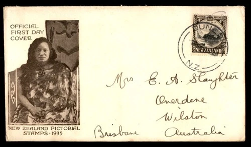 Mayfairstamps New Zealand FDC 1935 Lake Mitre Peak Maari Maiden First Day Cover