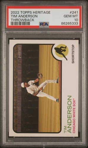 Tim Anderson [Throwback Uniform] #241 2022 Topps Heritage card