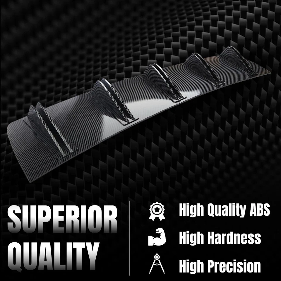 For Porsche 911 Car Rear Bumper Diffuser Lip Spoiler Splitter Body Kit Carbon Foto 4 de 4