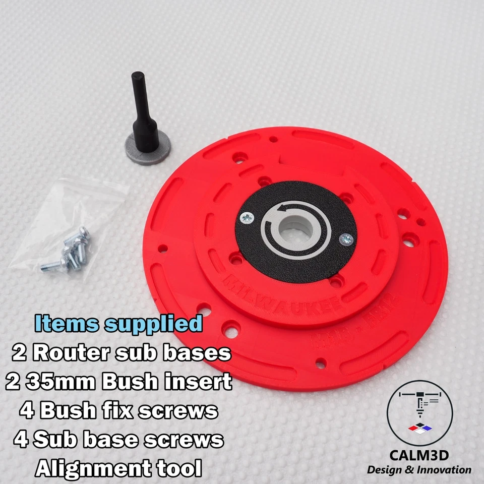 Milwaukee M18 FTR Plunge & trim sub-base set for 60mm & 35mm  bushes  – INC P&P - Image 2 of 4