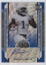 2021 Leaf Metal Draft Blue Wave 21/30 Pooka Williams Jr #BA-PWJ Auto 0wp8