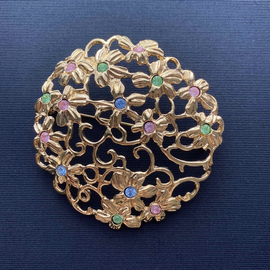 Yves Saint Laurent YSL Brooch 6.6 cm Diameter Large Vintage Elegant thumbnail 16