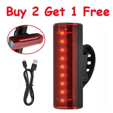 LED Bicycle Cycling Tail Light USB Rechargeable Bike Rear Warning Light 5 Modes