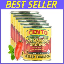 Italian Certified San Marzano Tomatoes with Basil 28 Oz x6