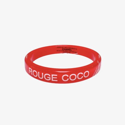 CHANEL Pink Acrylic Rouge Coco Shine Armband