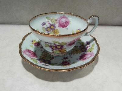 Vintage E.B. Foley 1850 Bone China Teacup&Saucer Set(Mint!)