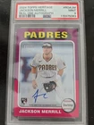 2024 Topps Heritage Real One Jackson Merrill Padres RC Rookie AUTO PSA 9