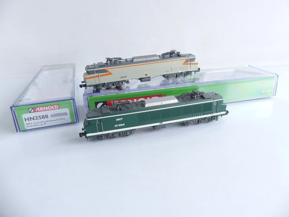 HN2587 / HN2588 / ARNOLD 1:160 / 2 LOCOMOTIVES ELECTRIQUES 6500 / 6512 / 6541