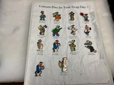 Prendedores del Club de Leones: 14 prendedores de dibujos animados: juego de intercambio de Nueva York día 1