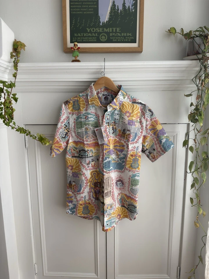 Reyn Spooner GRATEFUL DEAD 60TH Hawaiian Shirt Button Up Medium Limited edition - Image 2 of 4