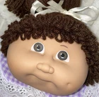 Cabbage Patch Kids Doll Jesmar Spain 1985 Rare Hazel Eyes Purple & White Dress