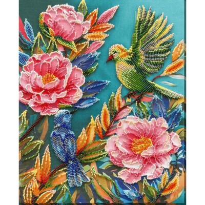 Bead Embroidery Kit Spring Flower Beaded stitching Beadwork Bead ...