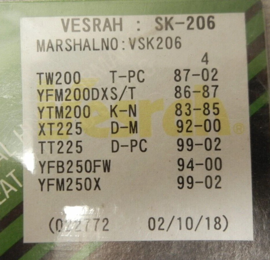 YAMAHA TW200 XT225 TT225 NOS VESRAH HEAVY DUTY CLUTCH SPRING SET SK-206 - Image 3 of 3