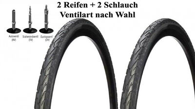 2x 28 Zoll Fahrrad Reifen Mantel Decke City Trekking 28x1.50 40-622 + Schlauch