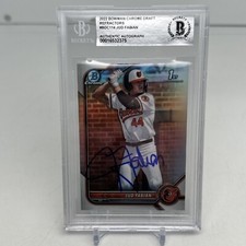 2022 Bowman Draft Jud Fabian 1st Chrome Refractor Auto Signed BAS Slab Baltimore