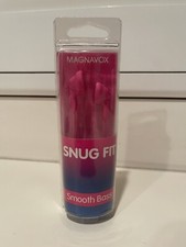 Magnavox Snug Fit Smooth Bass Earphones Pink Silicone Comfort