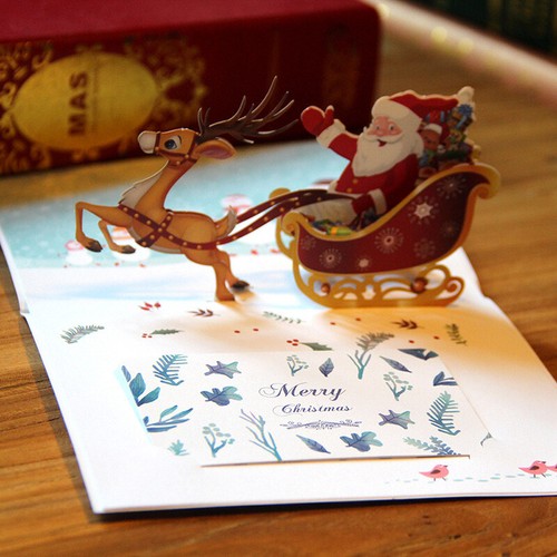 3D Pop up MERRY CHRISTMAS Seasonal Greeting Occasions Cards XMAS LOVE - Picture 2 of 30