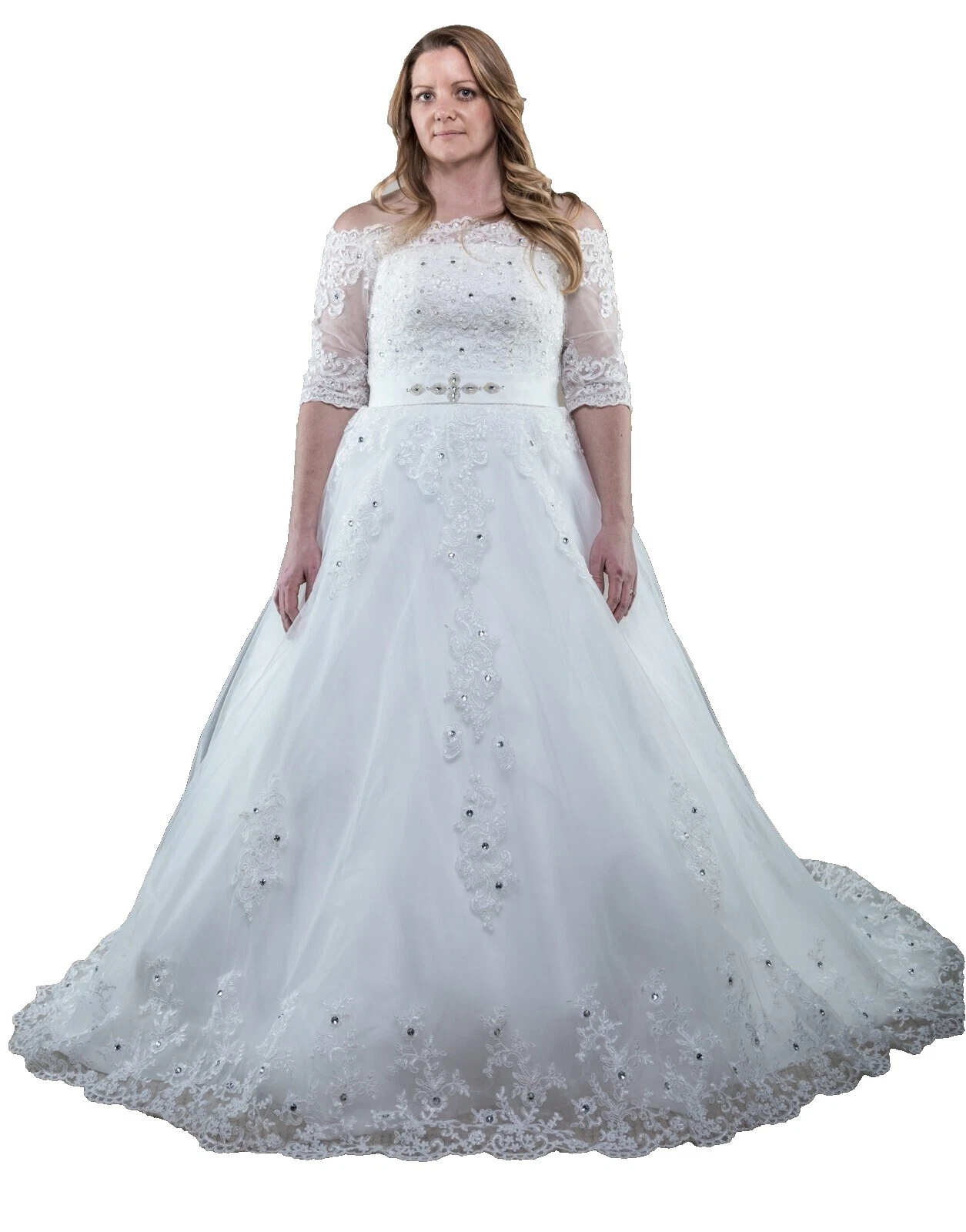 Corsé de cristal/Diamante Vestidos de Novia de Tul