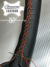 Für Mercedes Sprinter II 13-18 Schwarze Lederlenkradabdeckung Orange ST Für Mercedes Sprinter II 13-18 Schwarze Lederlenkradabdeckung Orange ST