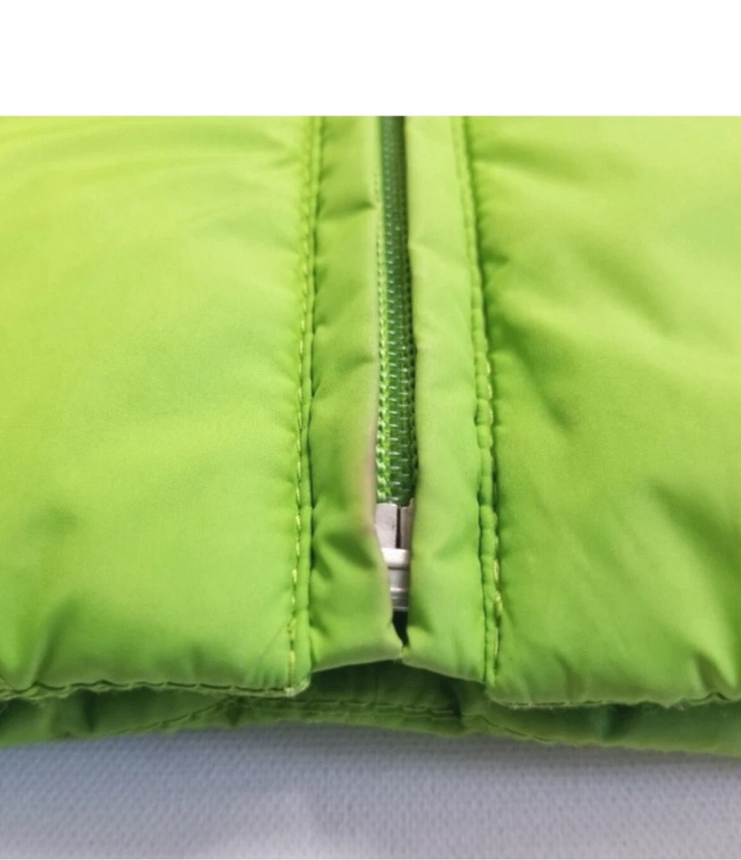 Kenneth Cole Reaction Women's Lime Green Quilted Down Feather Puffer Vest Size S - Imagem 3 de 3