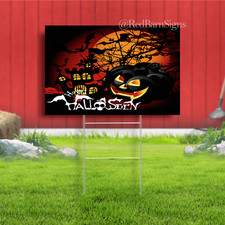 Halloween halloween pumpkin bats yard sign