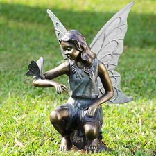 Aluminium Grace Garden Sculpture D�cor Fairy And Butterfly 25