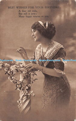 R477973 Beste Wünsche zum Geburtstag Ein lieber alter Wunsch ist aber noch neu 1914