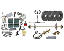 29" Rear Axle Kit 48V 1800w Motor Battery Front Steering Brake 6" Wheels ATV