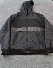 Modern Culture Jacket Mens Size XL Black Sherpa Lined Full Zip Hooded 