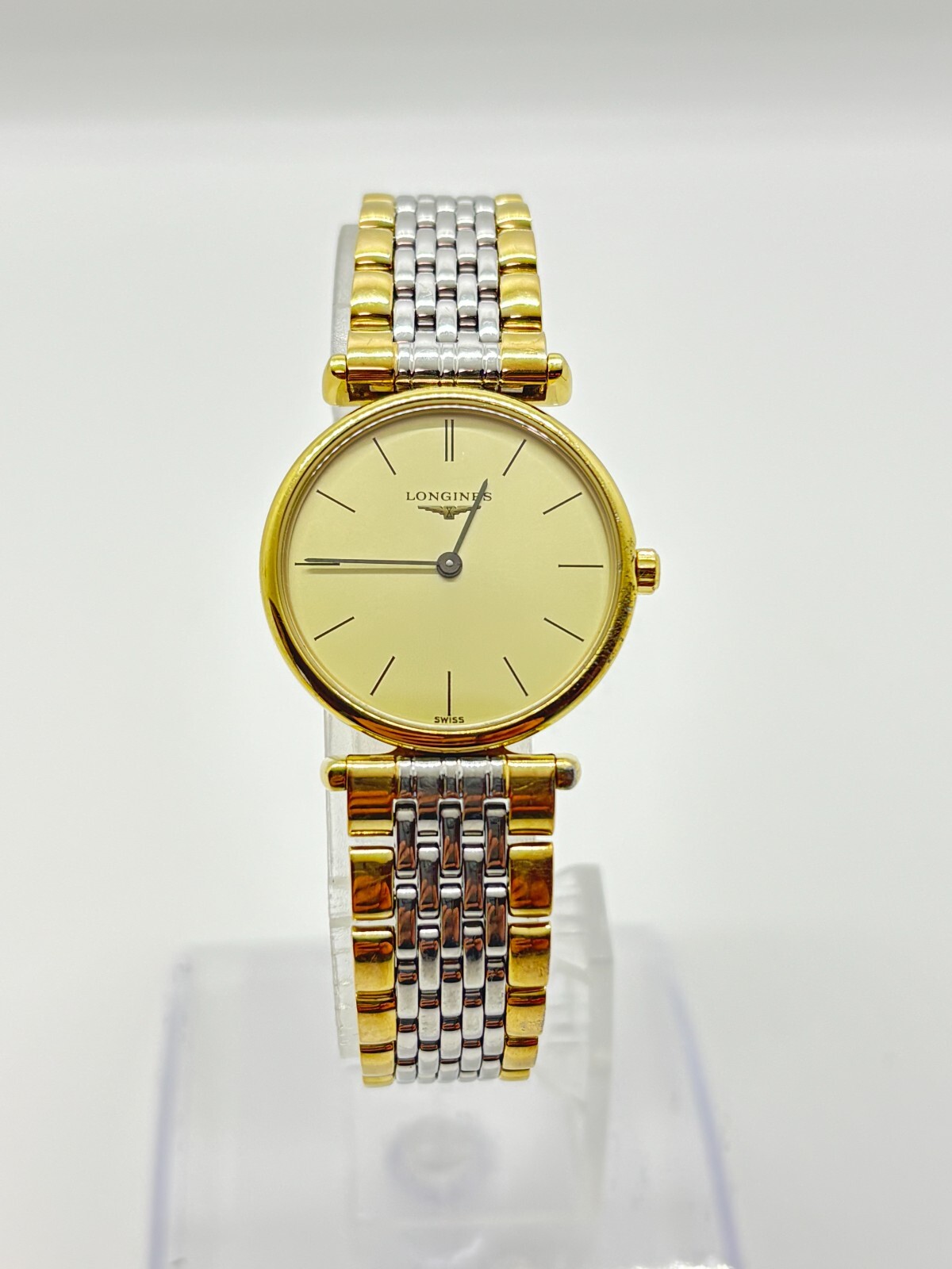 [Near Mint] Longines L4.135.2 Grande Classic GOLD Dial Qz Woman Watch Used F/S