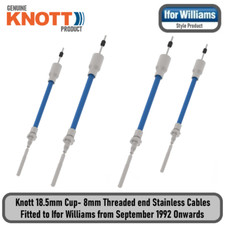 Genuine Knott Stainless Brake Cable Kit for Ifor Williams Flatbed LT85G