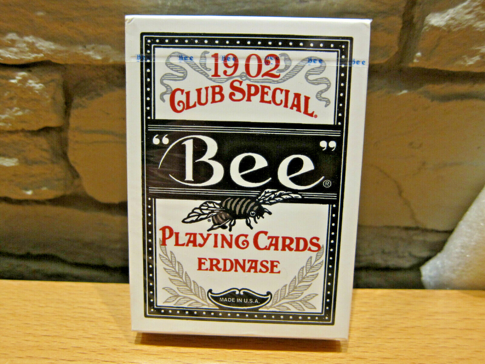 Bee Erdnase 1902 Acorn Back SILVER Playing Cards Cambric Finish