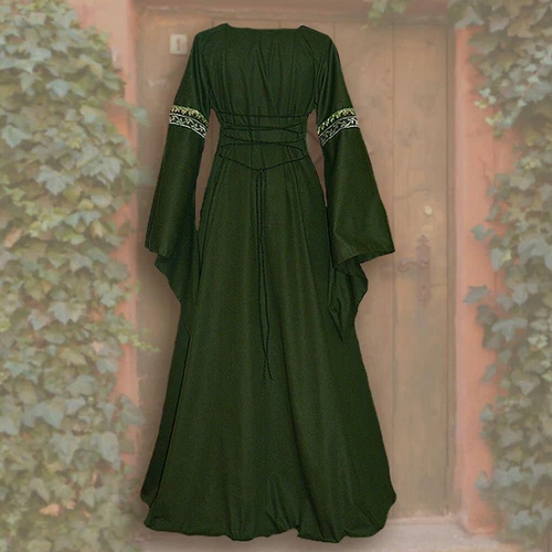 Medieval Renaissance Dress Women's Retro Halloween Gothic Costume Party Dress - Imagen 5 de 43