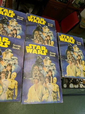 Vintage Star Wars Letraset 32 Seiten Scrap Book with Inside Rolling Stone Scrap 